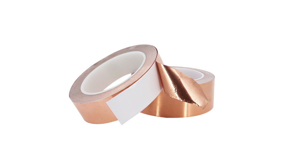 Tinksky 4pcs 30m High Temperature Pure Copper Foil Tape Set Dust-Free Copper Foil Tape Environmentally Friendly Shielding Conductive Tape Golden (5mm)